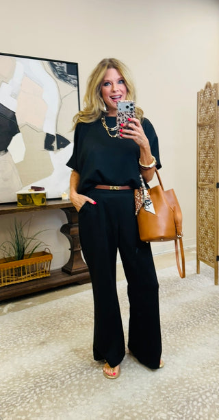 Hadley Butter Knit Top in Black