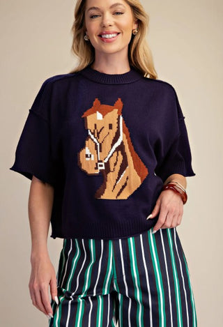 Saddle Club Knit Top