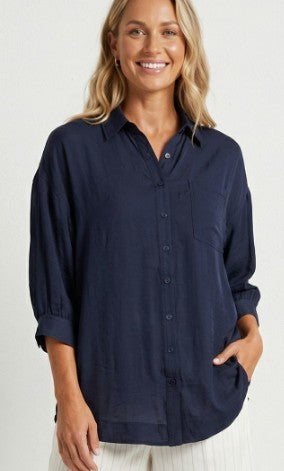 Millie Blouse in Navy