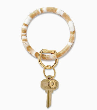 Silicone Big O® Key Ring - Gold Rush Marble