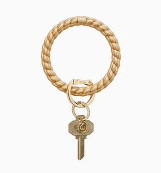 Silicone Big O® Key Ring - Solid Gold Rush Braided