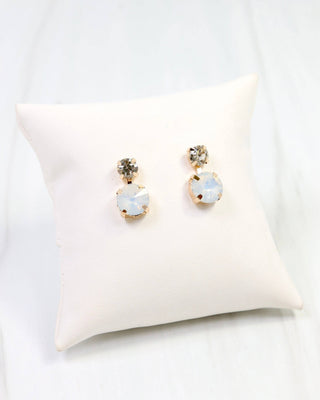 Radcliffe Rhinestone Earring White Opal