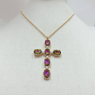 AB Emerald Crystal Cross