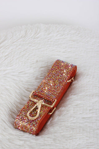 Sparkling Rhinestone Strap in Gold Multi