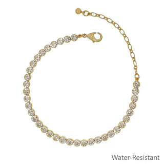 Water Resistant 4MM Clear Crystal Bracelet