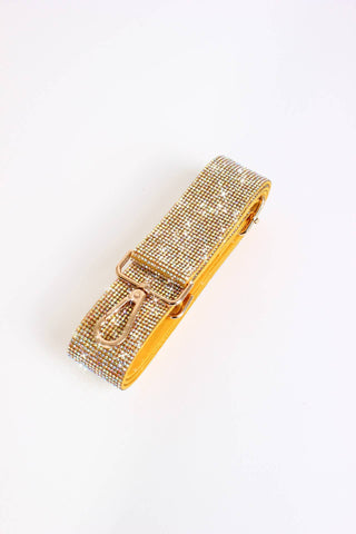 Sparkling Rhinestone Strap in Gold Multi
