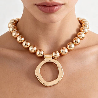 Gilded Grace Loop Necklace in Gold