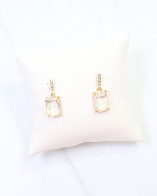 Dalton Crystal Drop Earring Clear