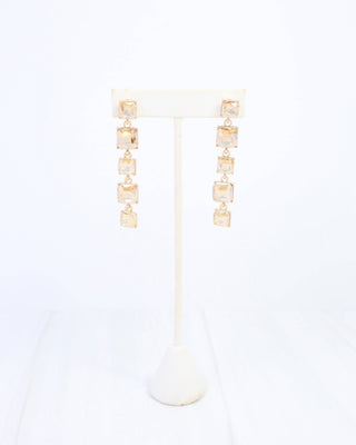 Corsica Crystal Drop Earring Champagne
